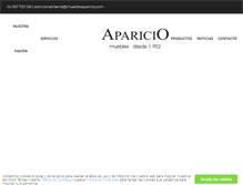 Tablet Screenshot of mueblesaparicio.com